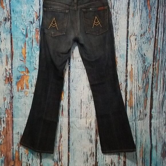 7 for all mankind distressed bootcut jeans sz 27 - Picture 8 of 13